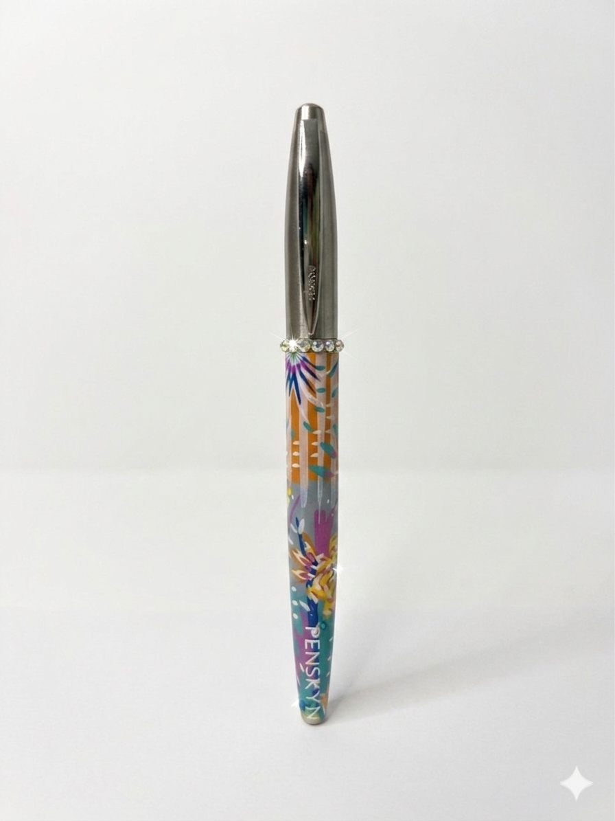 The Tropicana: Hand-Painted Luxury Stainless Steel Sturdy Pen